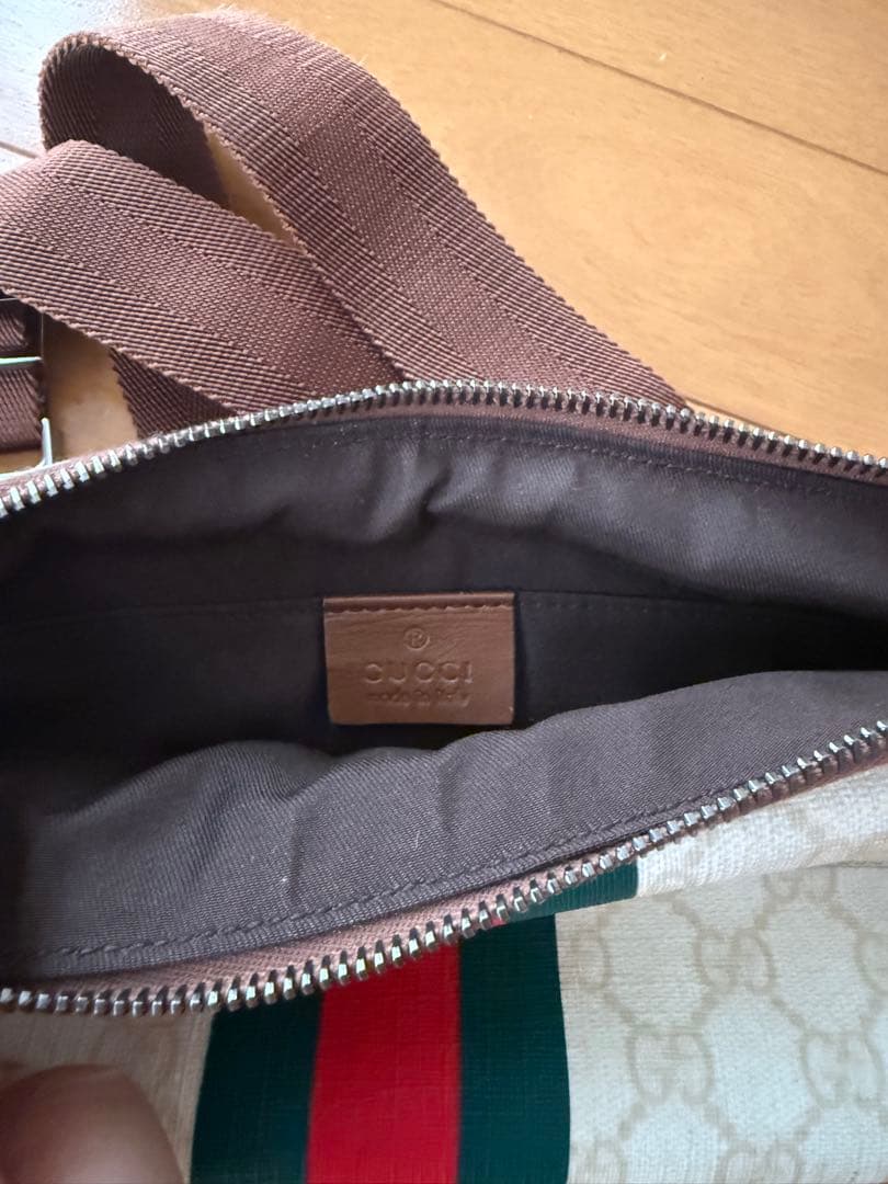 GUCCI GGプラス シェリーライン ウエストポーチ ボディバッグ