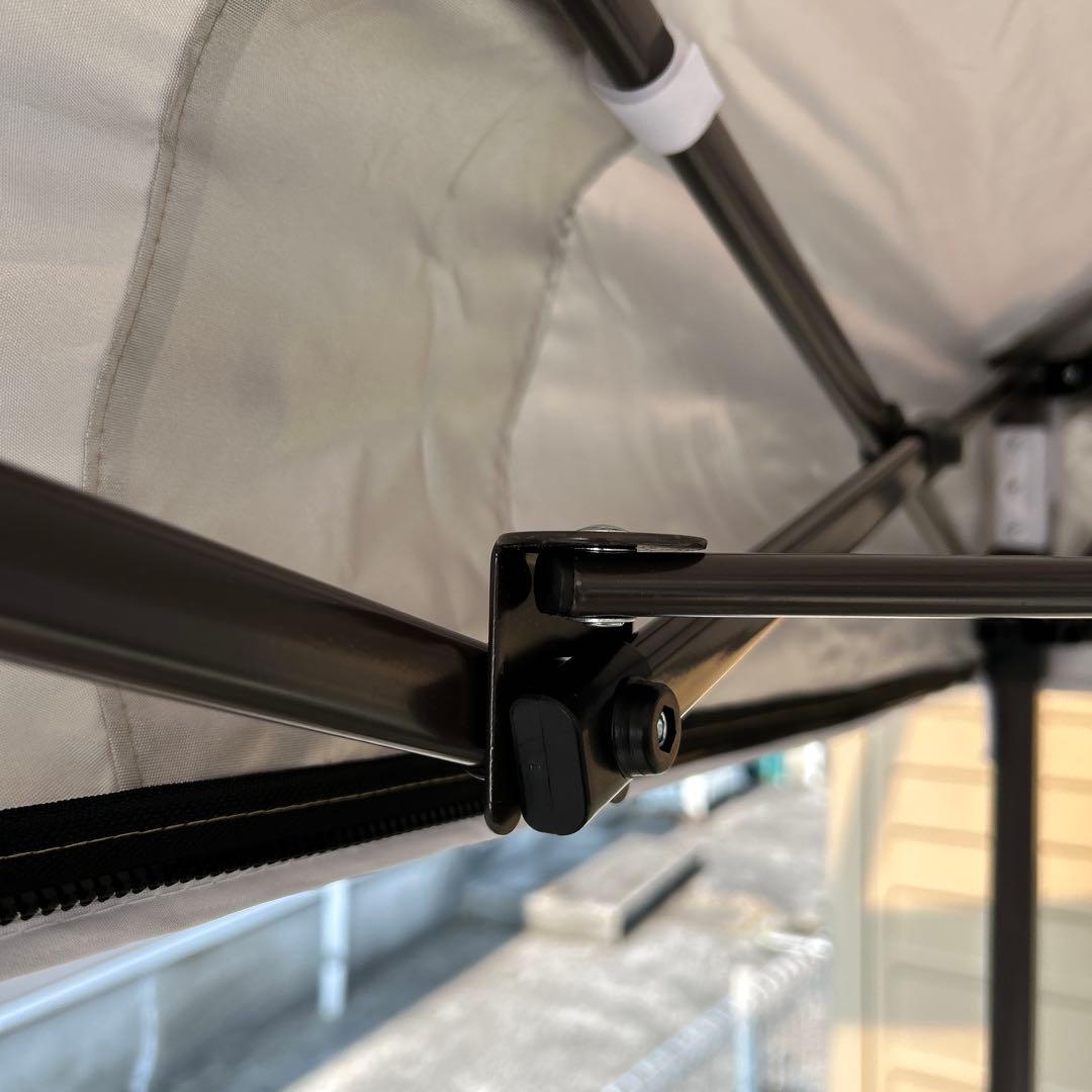 FIELDOOR ワンタッチタープテント 2m×2m サイドシート5枚　補強4本