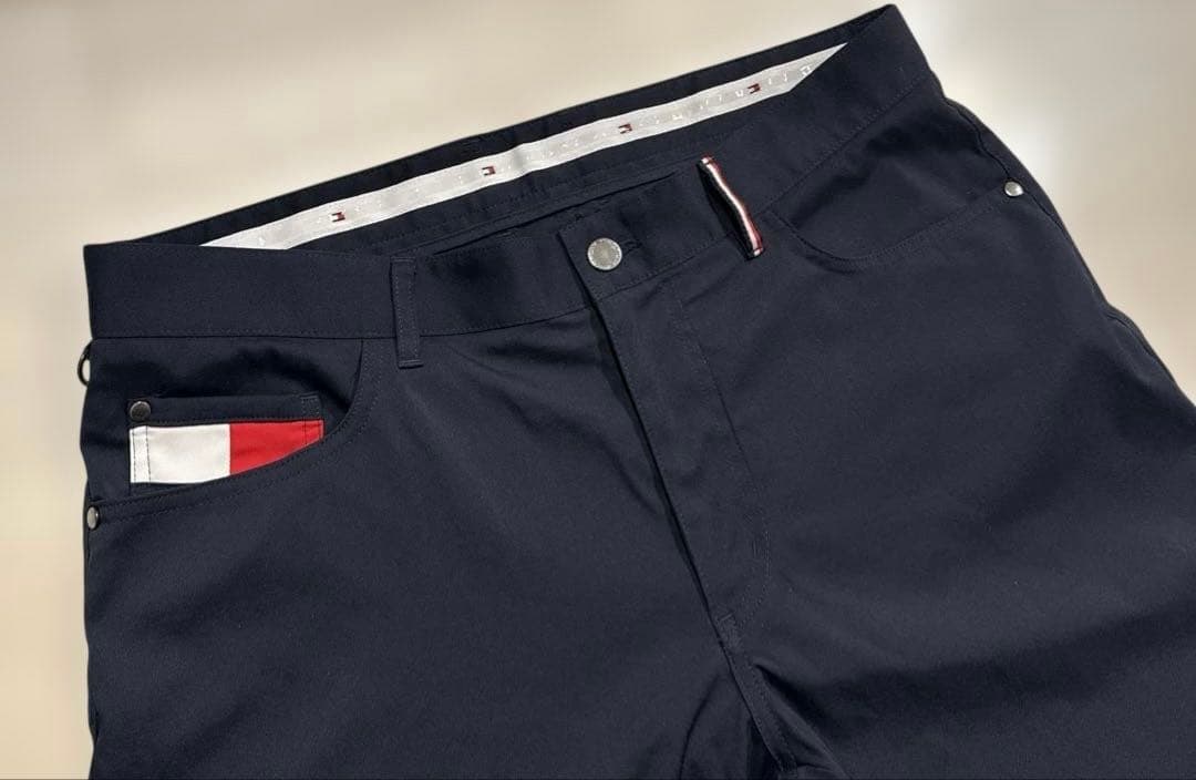 トミーヒルフィガー　ゴルフ　メンズ　ベーシック　ロング　パンツ　ネイビー　LL