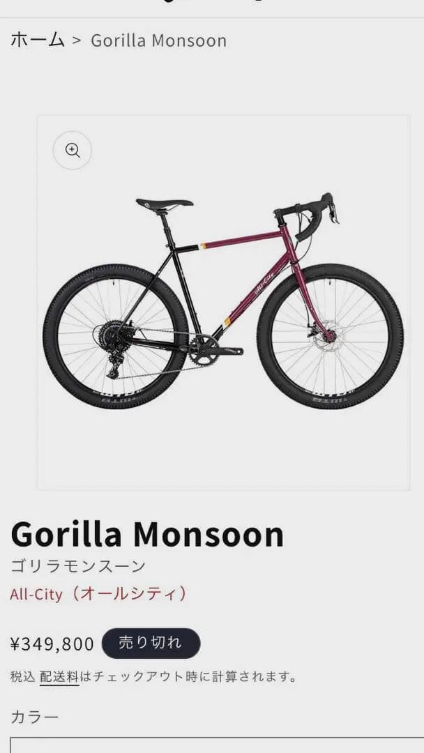 春休み値下げ All-City GORILLA MONSOON サイズ49