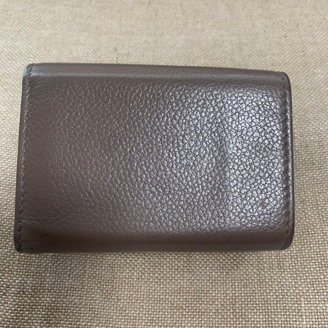 YSL ブラウン レザー 三つ折り財布