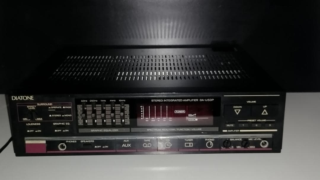 DIATONE プリメインアンプ音出し確認 DA-U53P グライコ機能 日本製