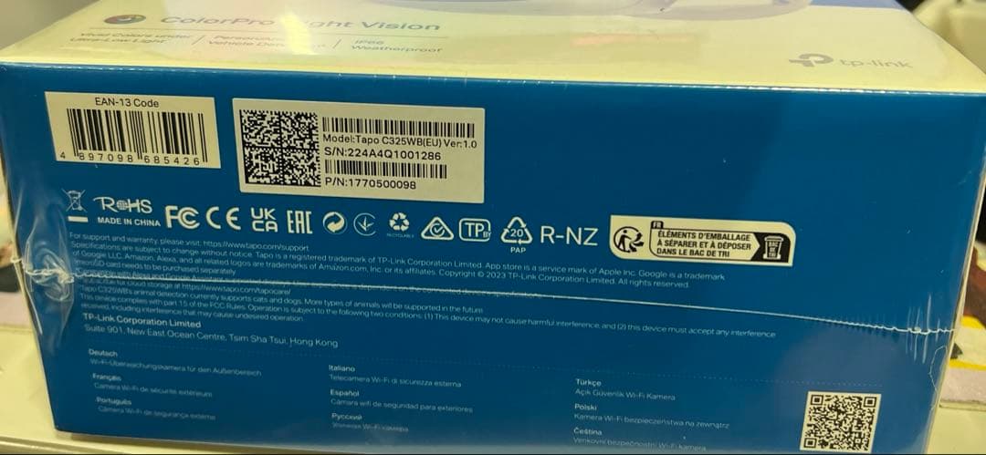 【新品】 Tapo C325WB 2K QHD 防犯カメラ 屋外 防水防塵