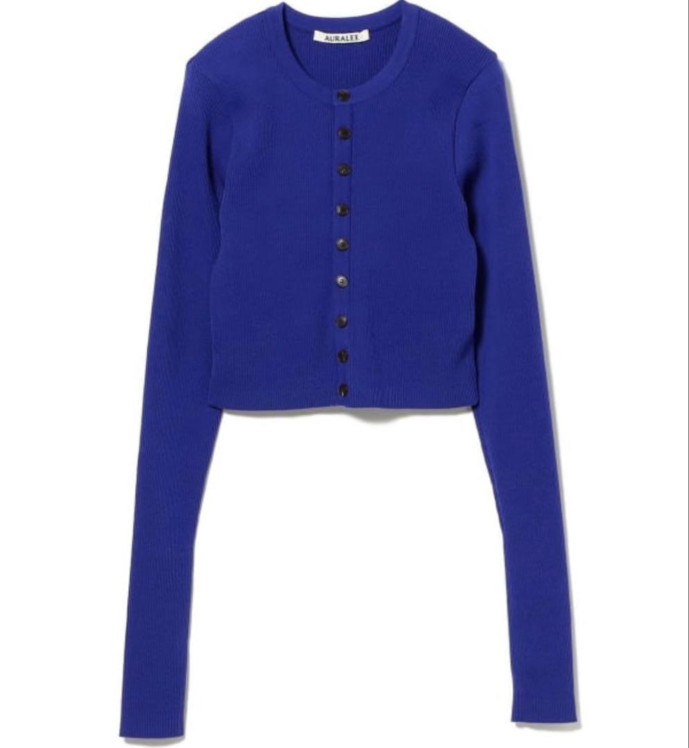 mono【AURALEE】RIB KNIT SHORT CARDIGAN