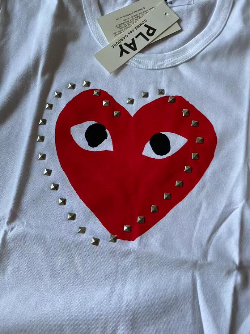 CDG PLAY ハートスタッズTシャツ Mサイズ