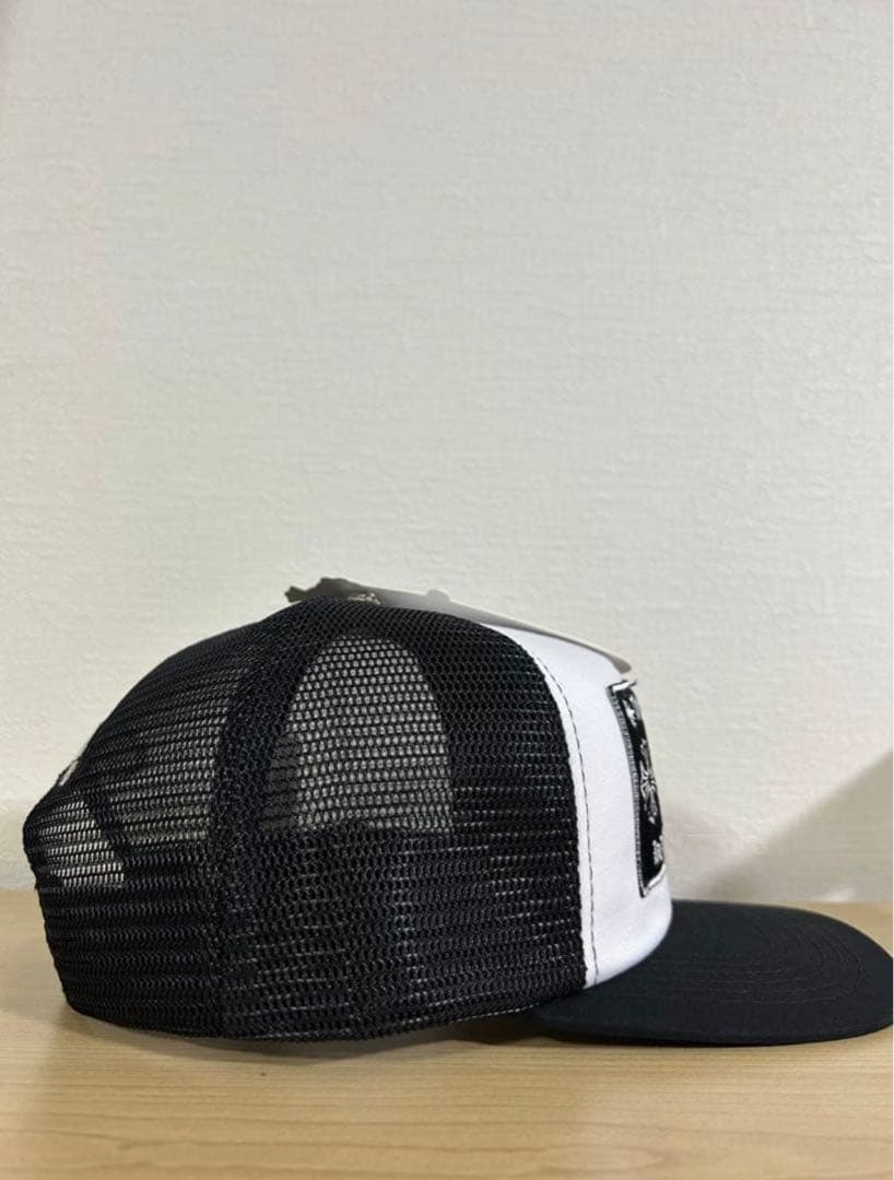 トラッカーハットメッシュキャップホワイトブラック