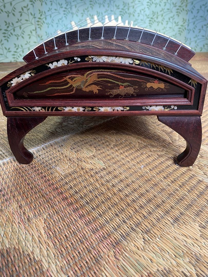 箏　琴　和楽器　くり甲　綾杉彫　美品　送料込