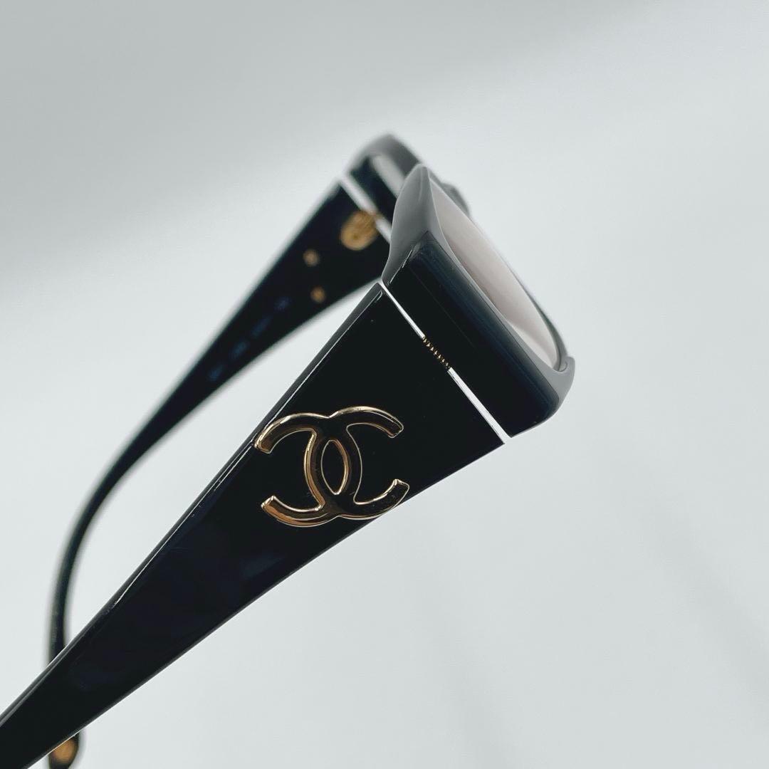 CHANEL メガネフレーム ココマーク ブラック ゴールド 　m622