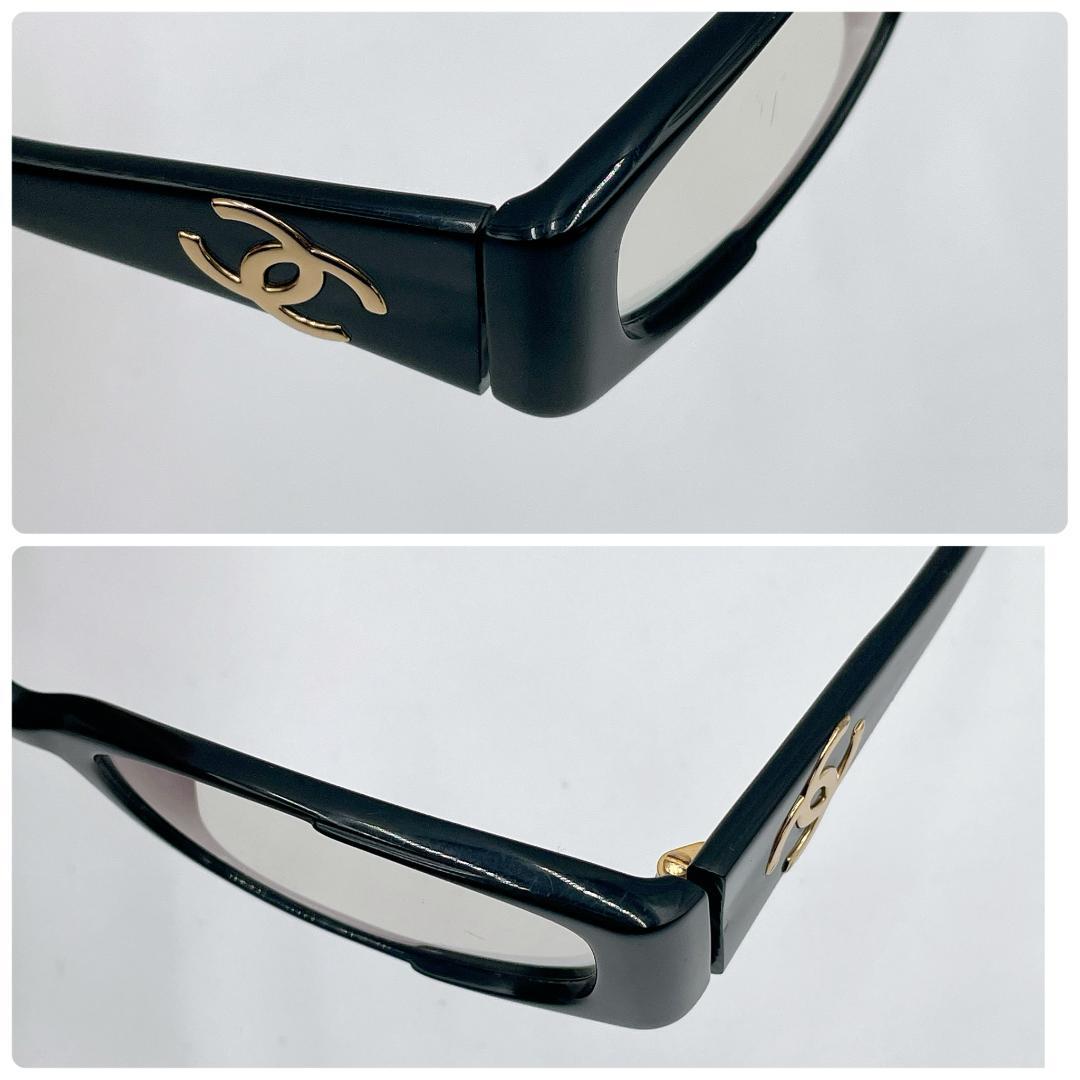 CHANEL メガネフレーム ココマーク ブラック ゴールド 　m622