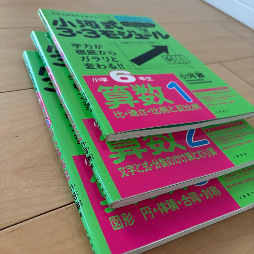 小河式3・3モジュール 小６算数　３冊セット