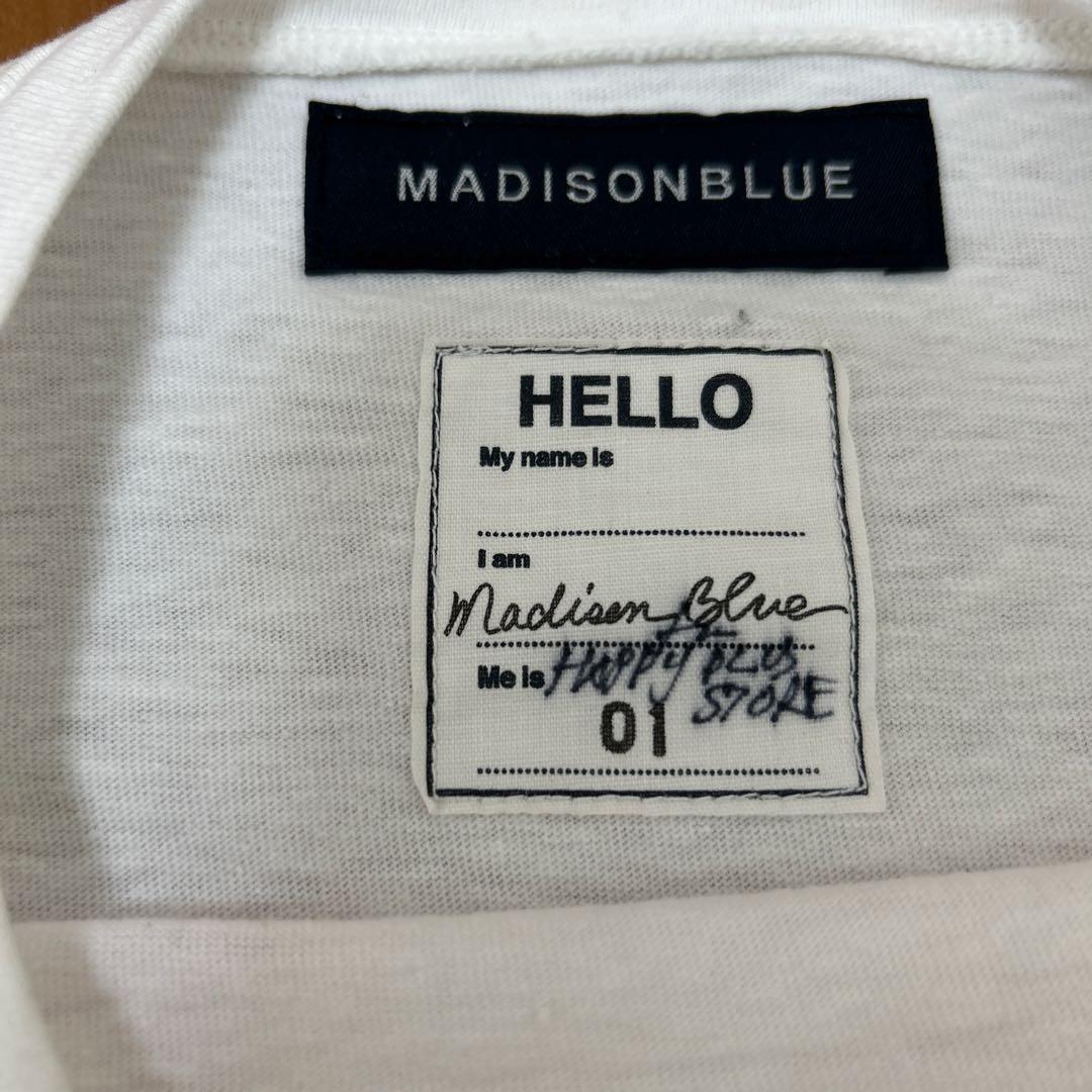 MADISONBLUE Hello Tシャツ ホワイト　ピンク