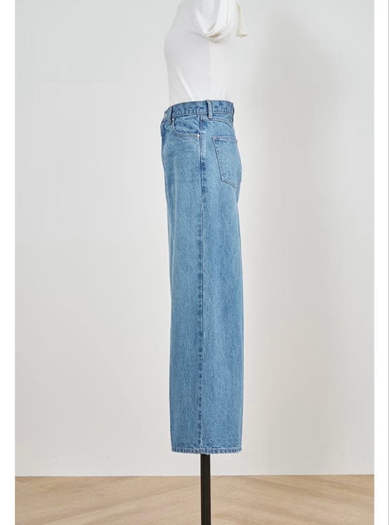 【タグ付き新品】yori ヨリ Janeワイドデニム ブルー 40