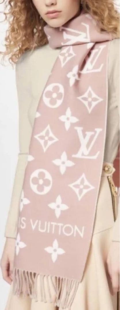Louis Vuitton モノグラム マフラー ピンク