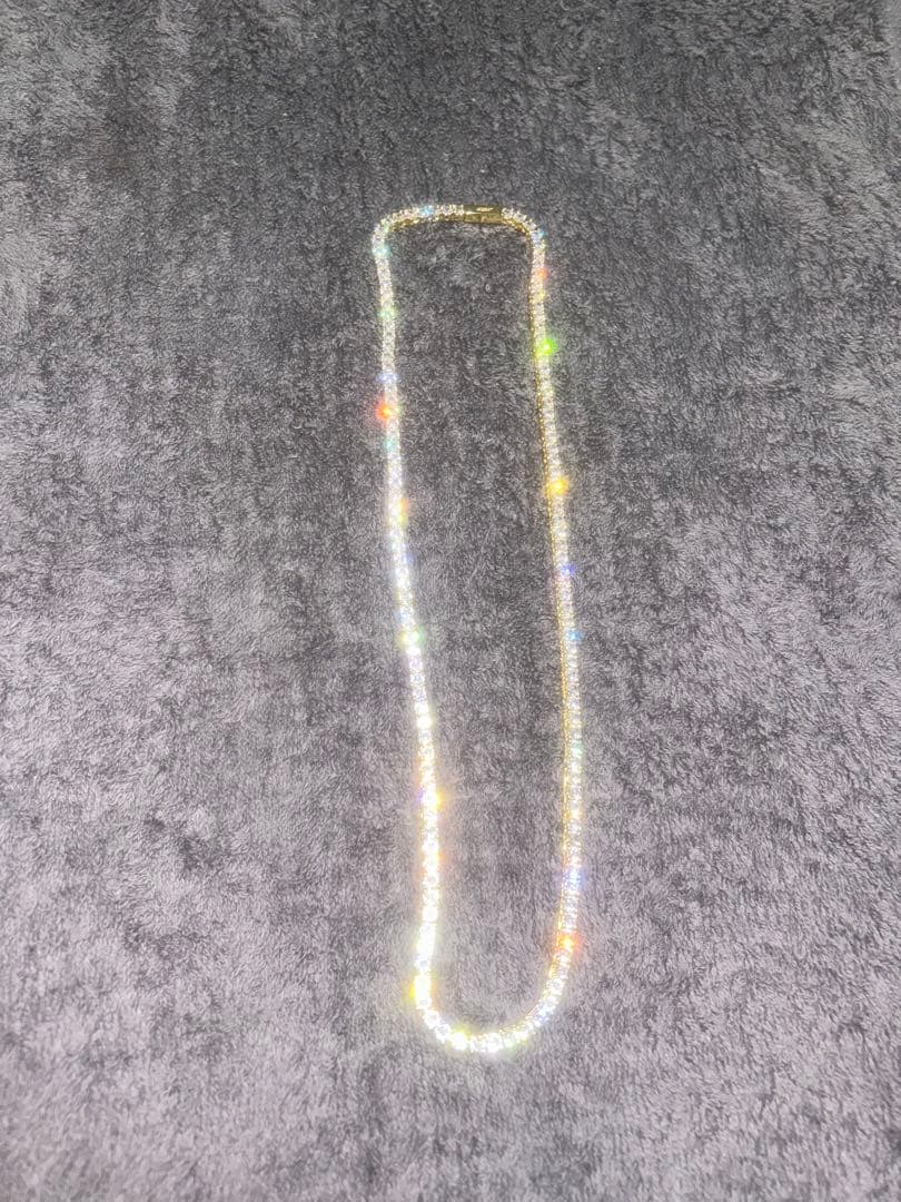 glitterネックレス 3mm ゴールド 長さ46センチ　18inch