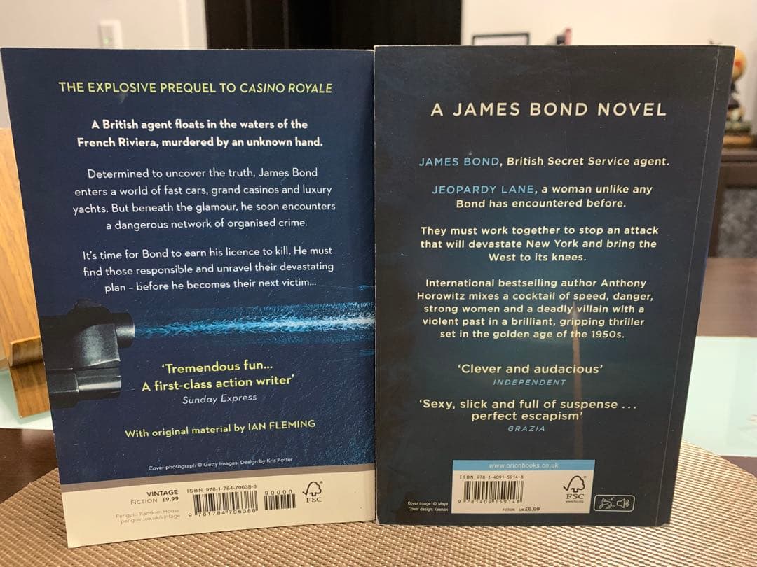 2冊　A JAMES BOND NOVEL 007 SERIES