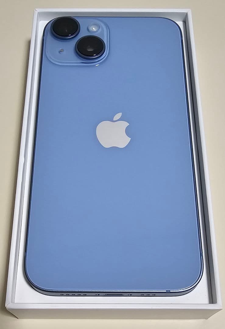 ★美品・純正バッテリー100%★iPhone14 128GB SIMフリーデモ機