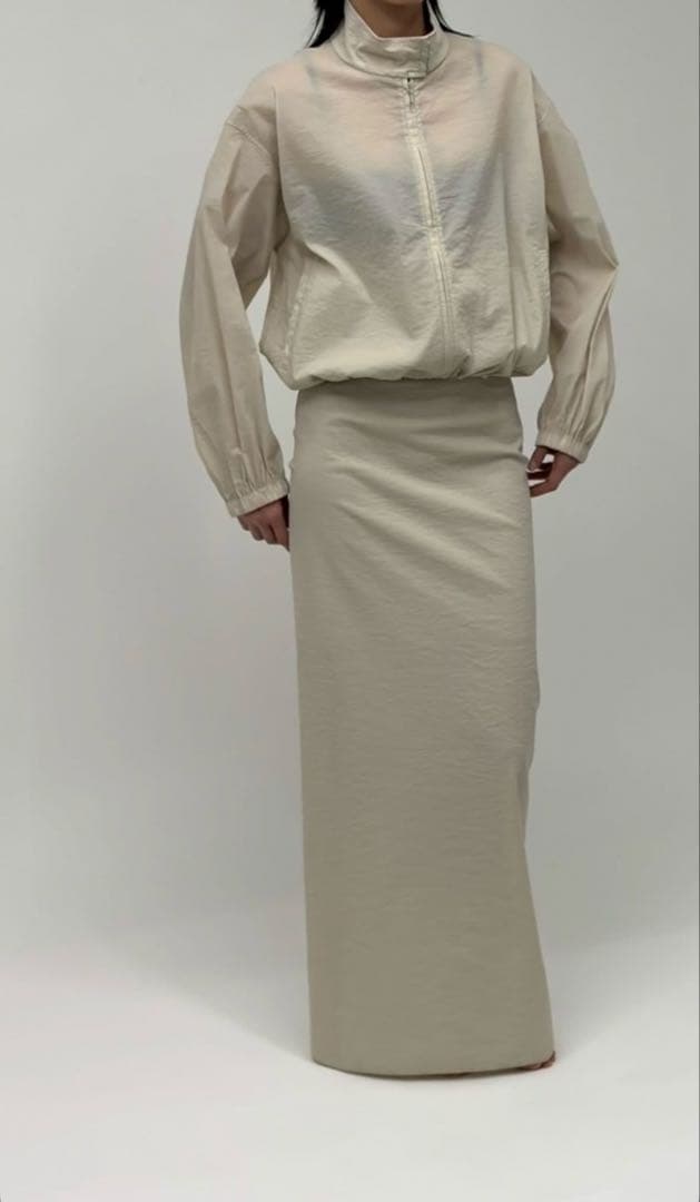 スカート yo biotop sheer tight skirt beige 1