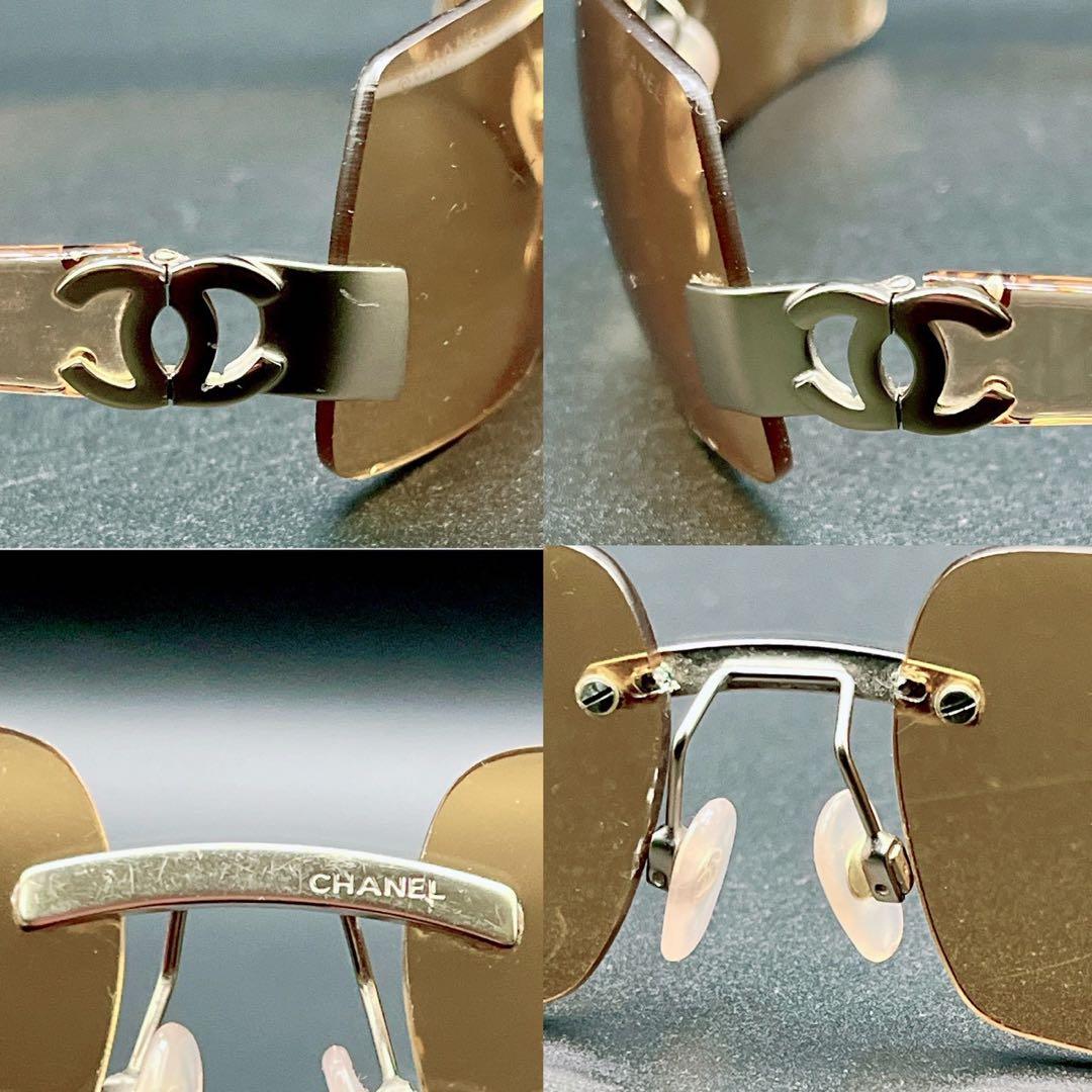 た*や様 CHANEL vintage rim less sunglasses