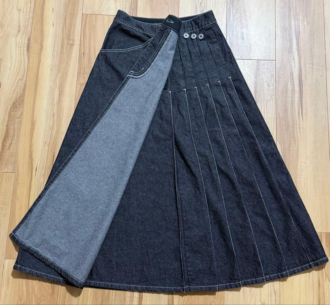 B*B様 BEAMS BOY定価19,580円ラップ プリーツ スカート デニム