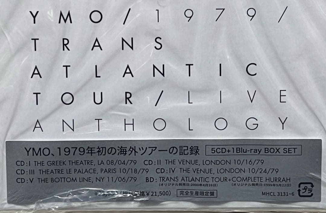 邦楽 YMO 1979 TRANS ATLANTIC TOUR 5CD/BD BOX