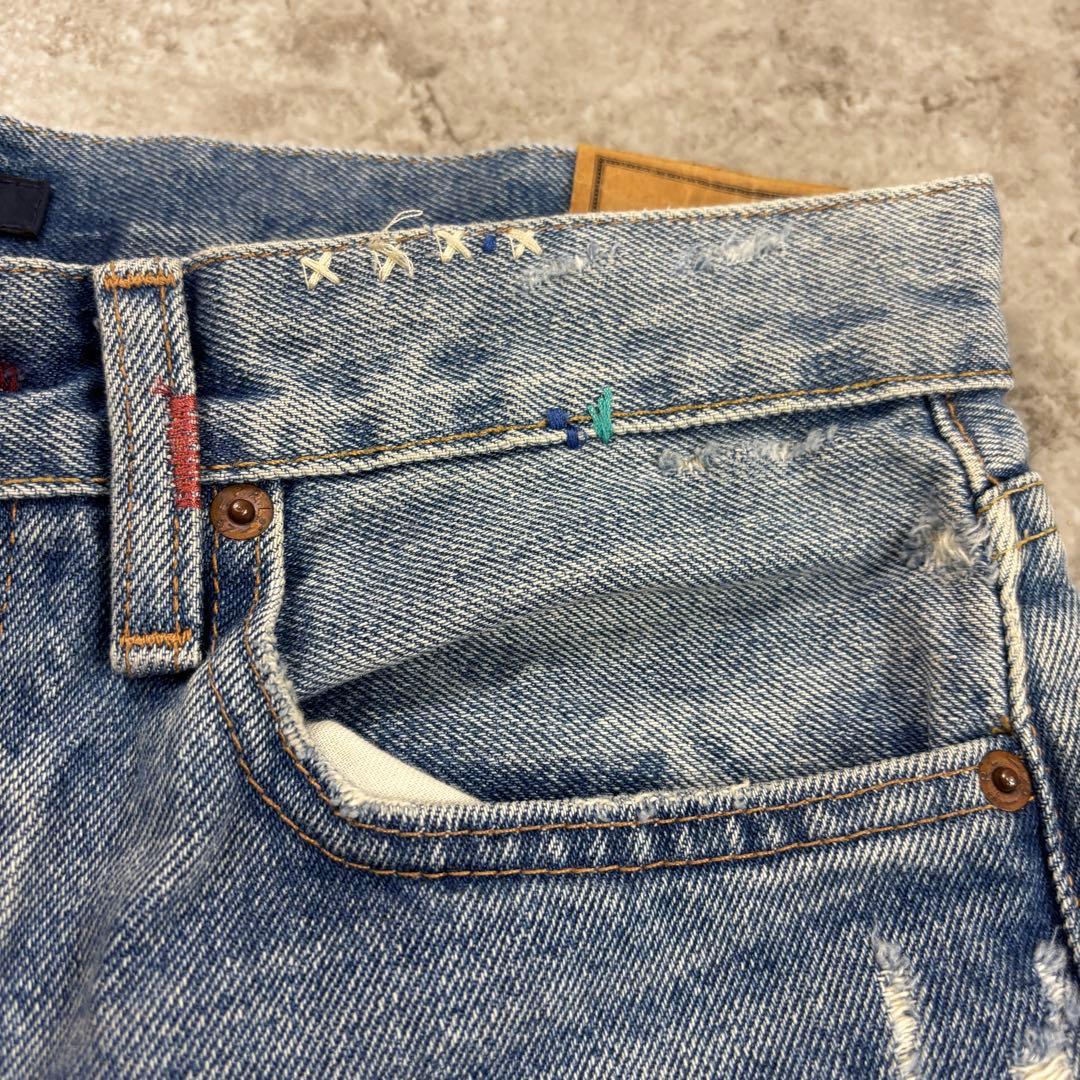 新品✨Polo RalphLauren デニム ダメージジーンズ 刺繍 ラルフ
