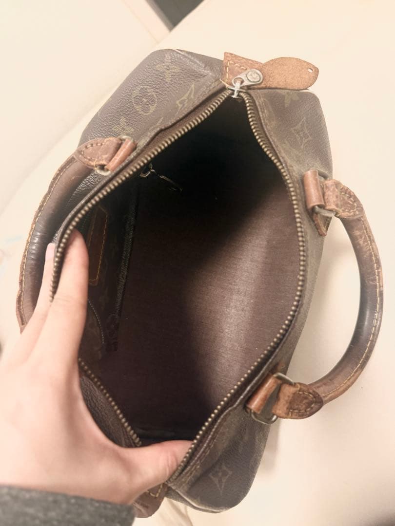 Louis Vuitton モノグラムキャンバスのブラウンハンドバッグ