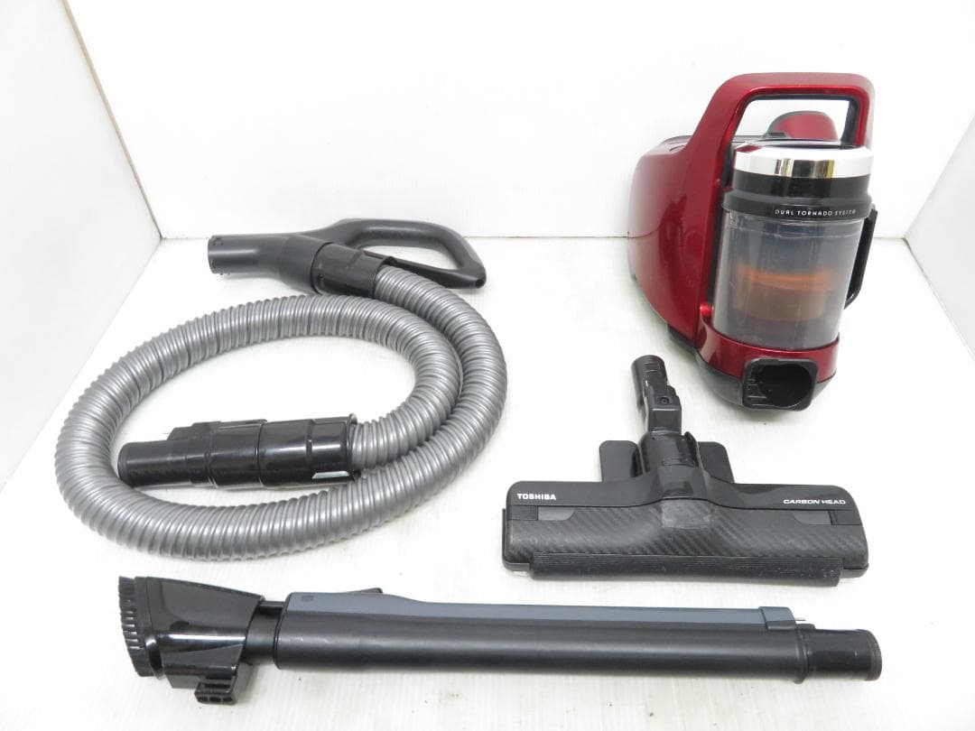 東芝 2022年製 トルネオ ミニ サイクロン掃除機 クリーナー レッド
