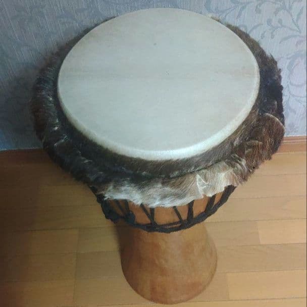 ジャンベ　直径約35cm 高さ約65cmアフリカドラム　民族楽器　①