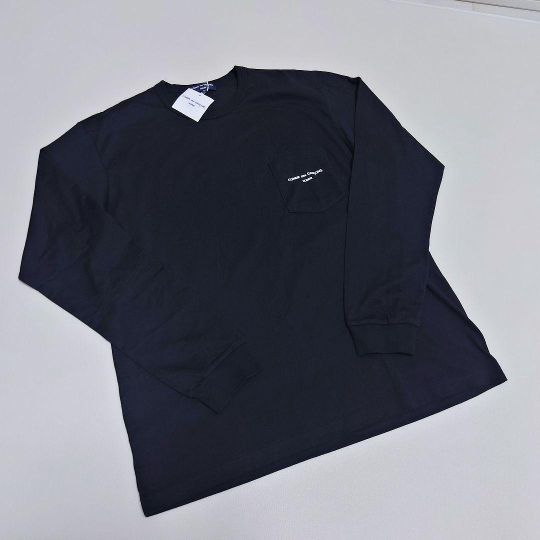 【新品】コムデギャルソンオム　ロゴポケットＴシャツ　HN-T102　L　ブラック