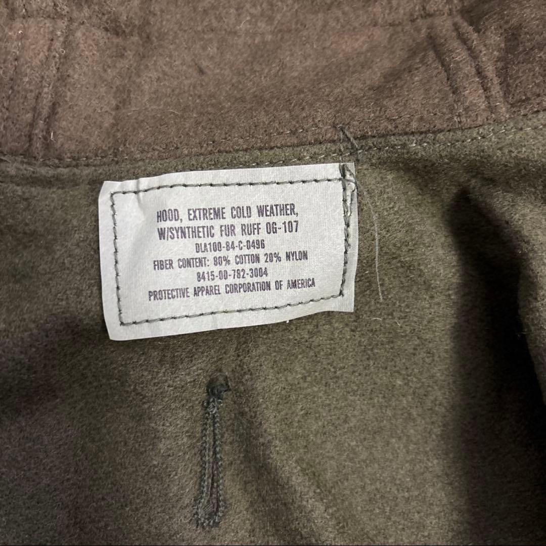 デッドストック　米軍実物　80s M65 フィッシュテールパーカーフード⑦