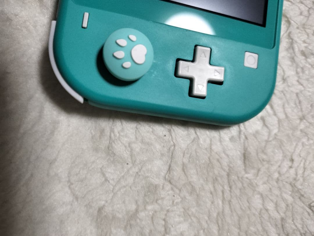 動作品NintendoSwitchLiteターコイズ肉球カバー極良品アダプタ付き
