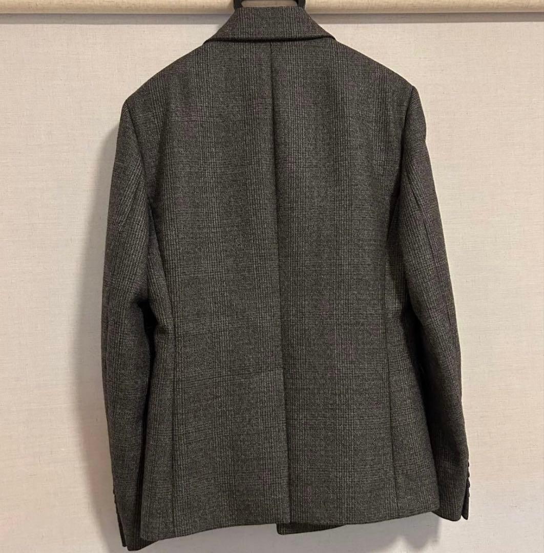 【極美品】PRADA プラダ ウールダブルジャケット グレー 46R 19AW