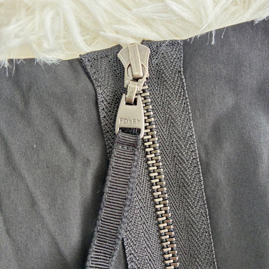 極美品✨️フォクシー フレアワンピース フレンチ ラッセルレース ブラック 40