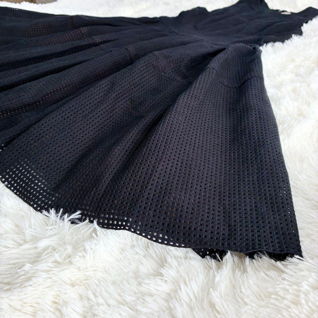 極美品✨️フォクシー フレアワンピース フレンチ ラッセルレース ブラック 40