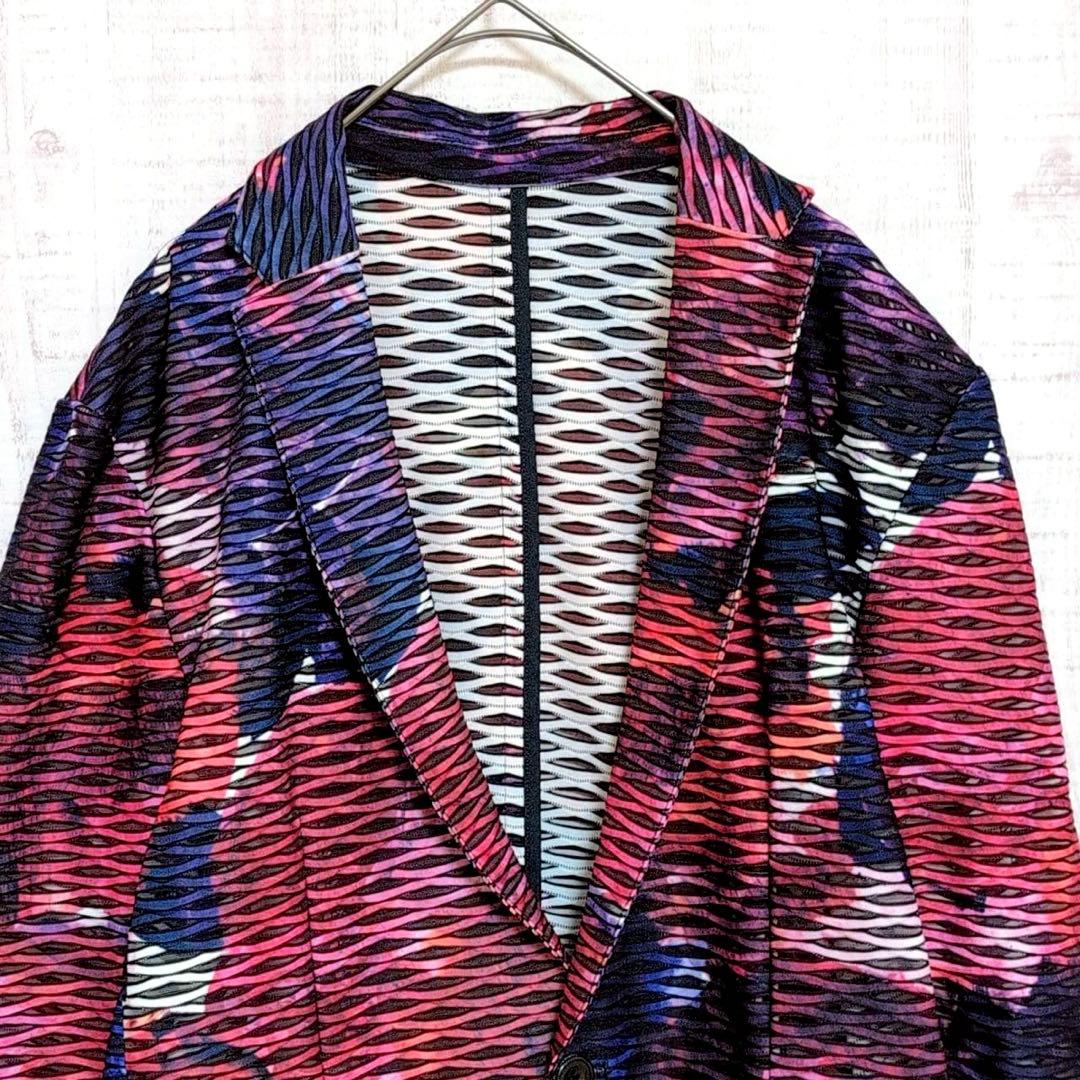 【極美品】トルネードマート 花魁プリント タックJQ ジャケット M ストレッチ