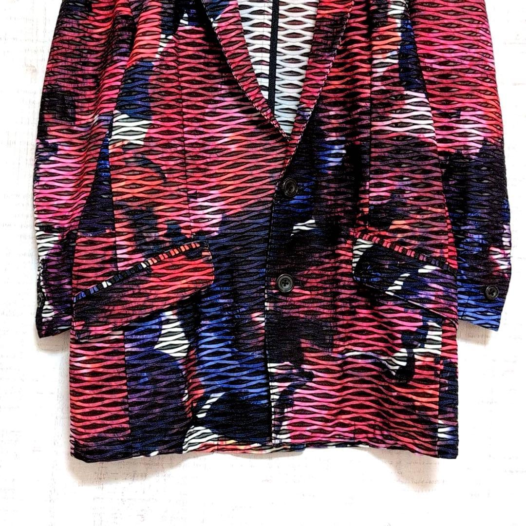 【極美品】トルネードマート 花魁プリント タックJQ ジャケット M ストレッチ