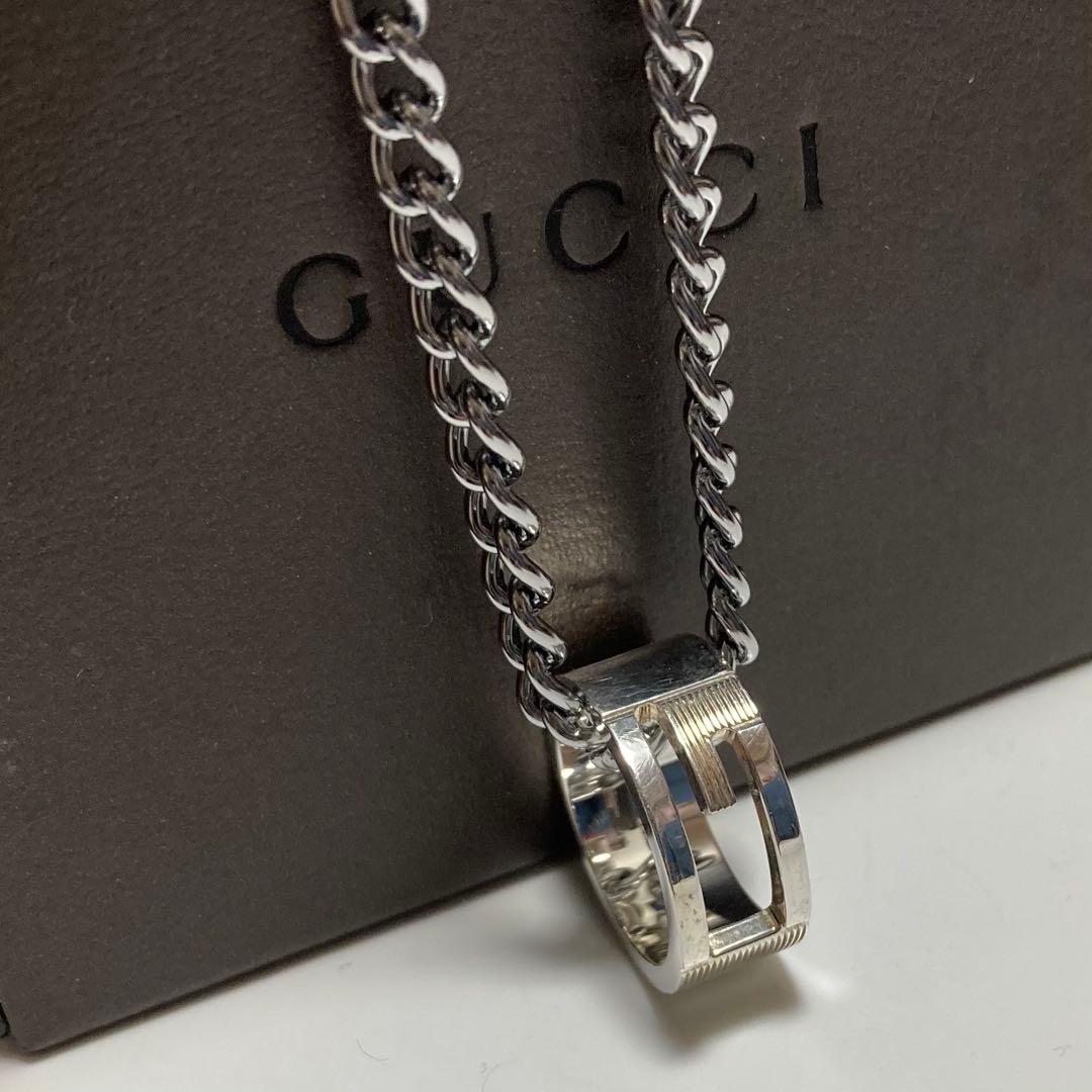 【正規品】 GUCCI グッチ リングネックレス ペンダント 良品 925 箱