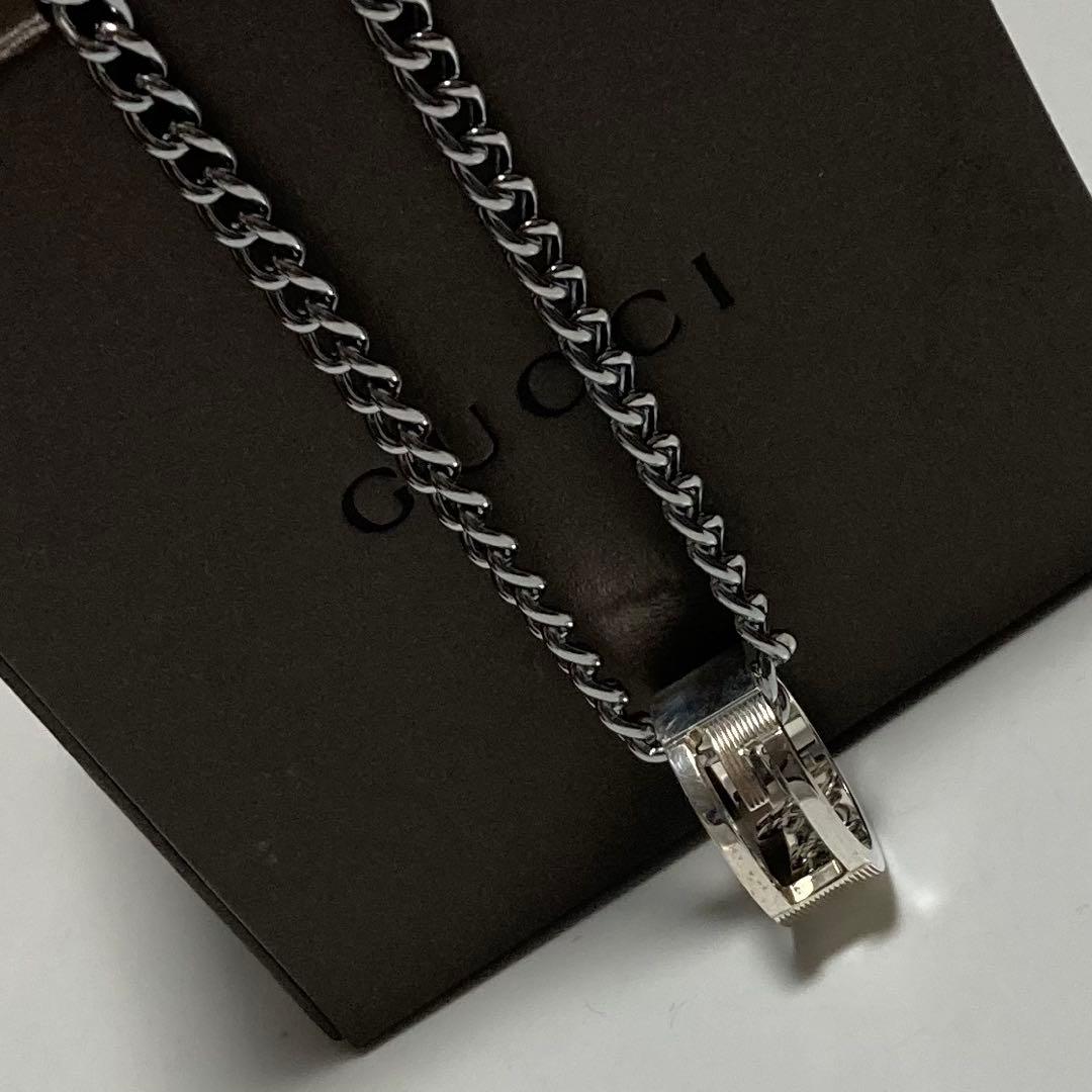 【正規品】 GUCCI グッチ リングネックレス ペンダント 良品 925 箱