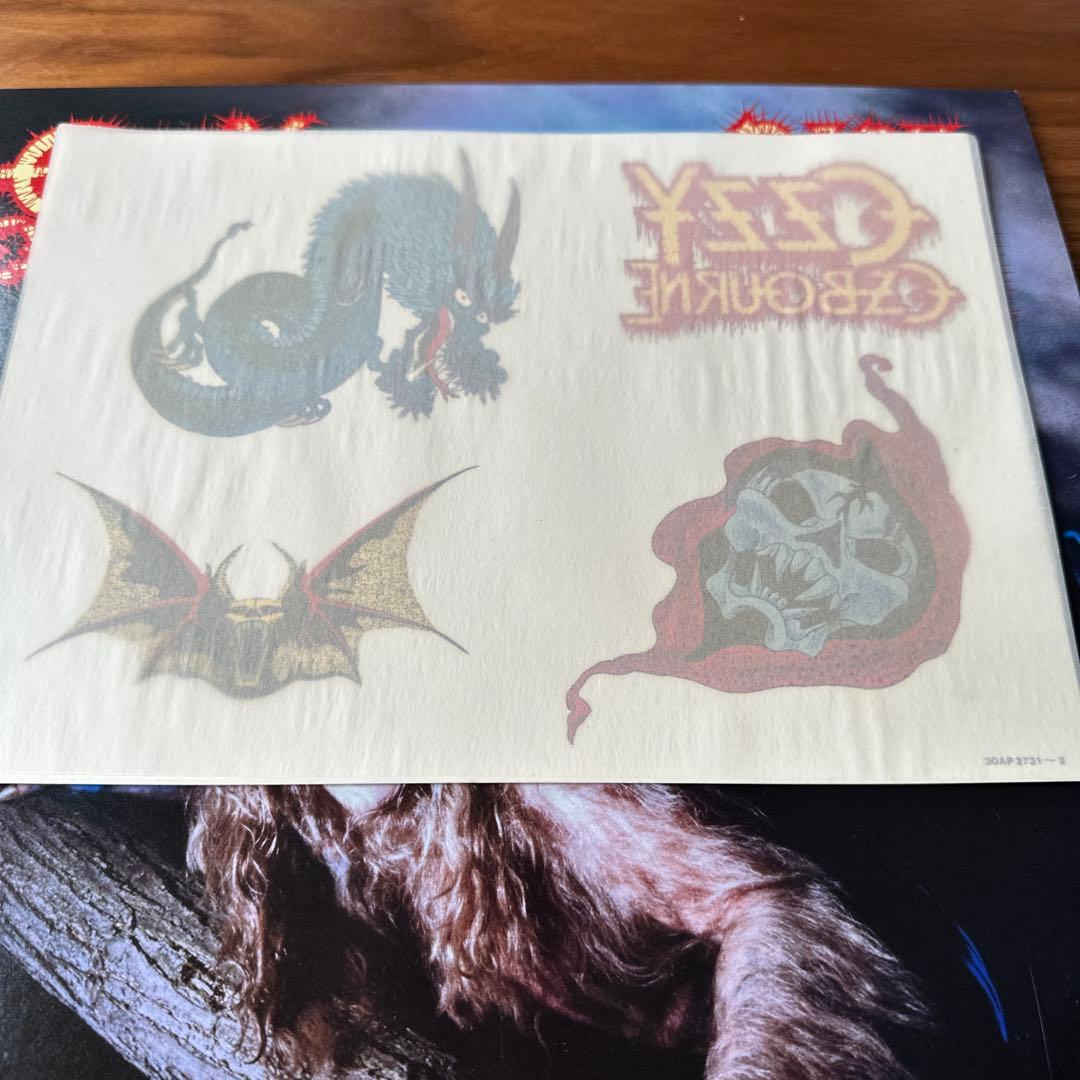 Ozzy Osbourne Bark at the Moon レコード シール付