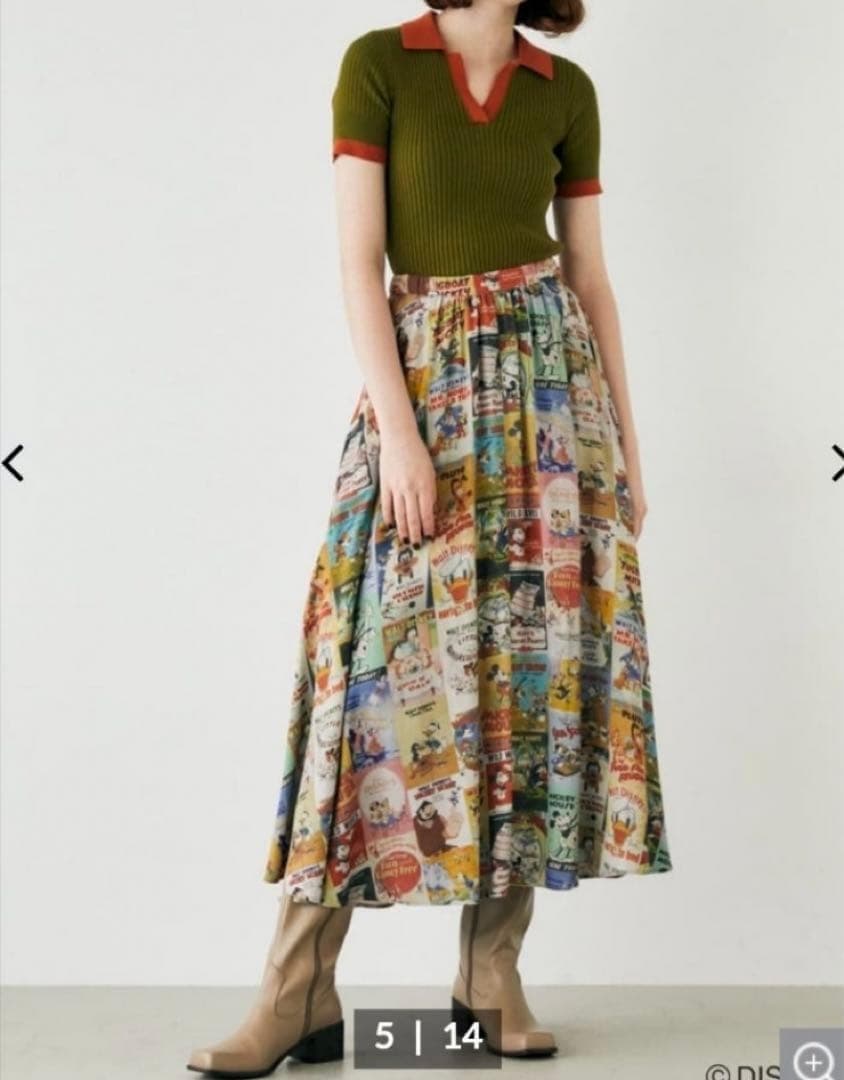 【レア】 MOUSSY × Disney 新品 L ロングスカート 受注生産商品