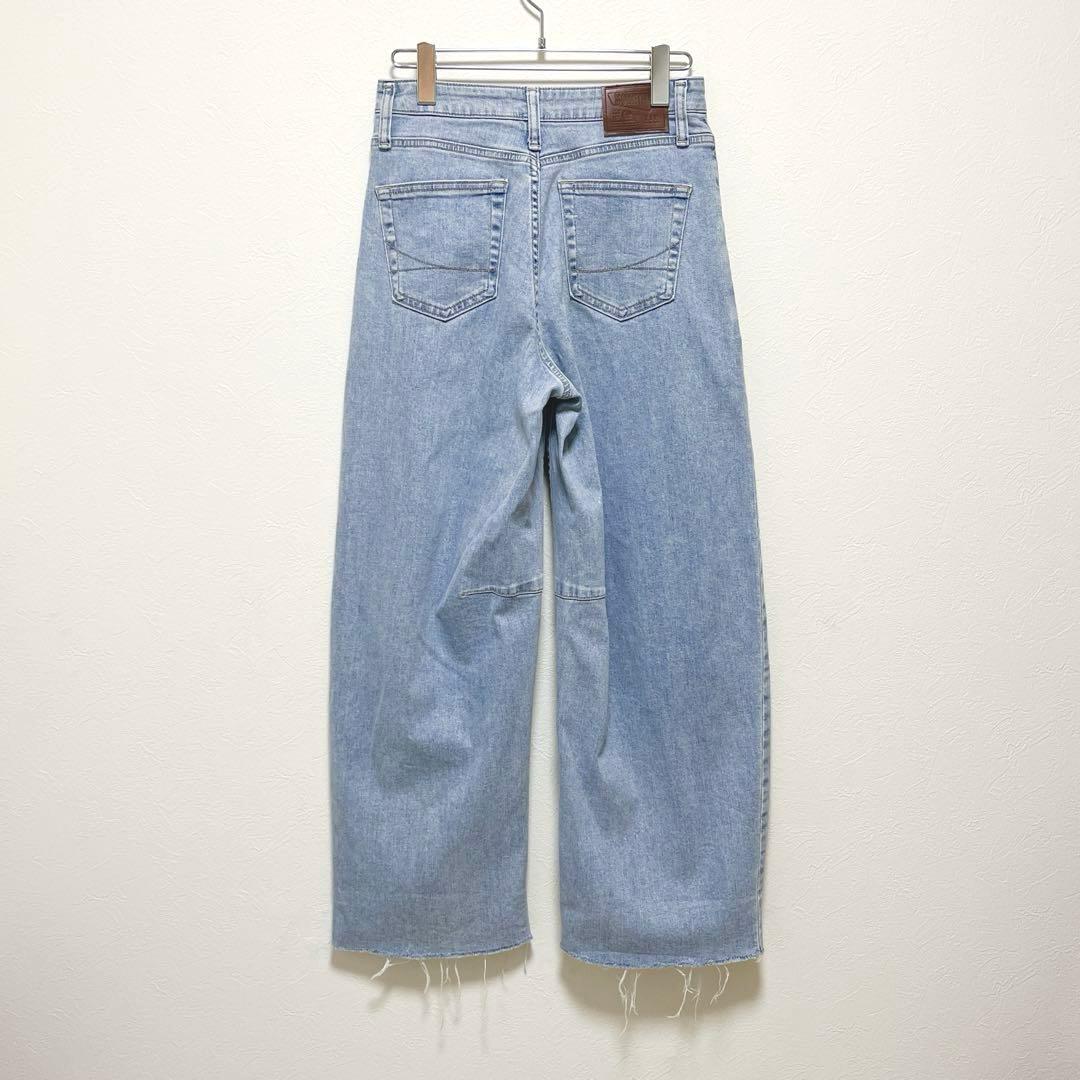 【サムシング×フリークスストア】タックカーブワイド/カーブデニム/美品/サックス