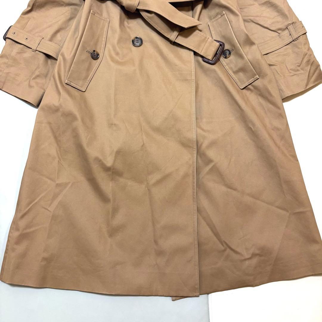 【現行/美品】アナイ　ロングトレンチコート　キャメル　ベージュ　千鳥格子