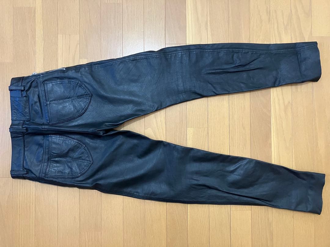 ジムズインTOKYO PUNKER ブラックレザー スリムパンツ