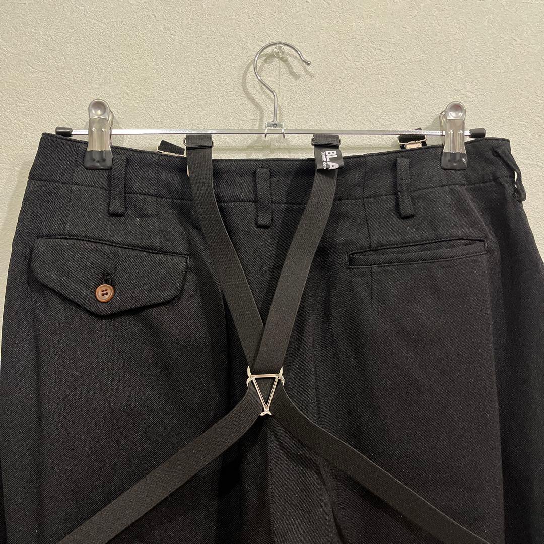 26SS ブラック コムデギャルソン サスペンダー付きバルーンパンツ