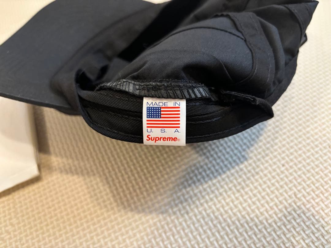 【人気モデル】Supreme Side Panel Camp Cap 黒 美品