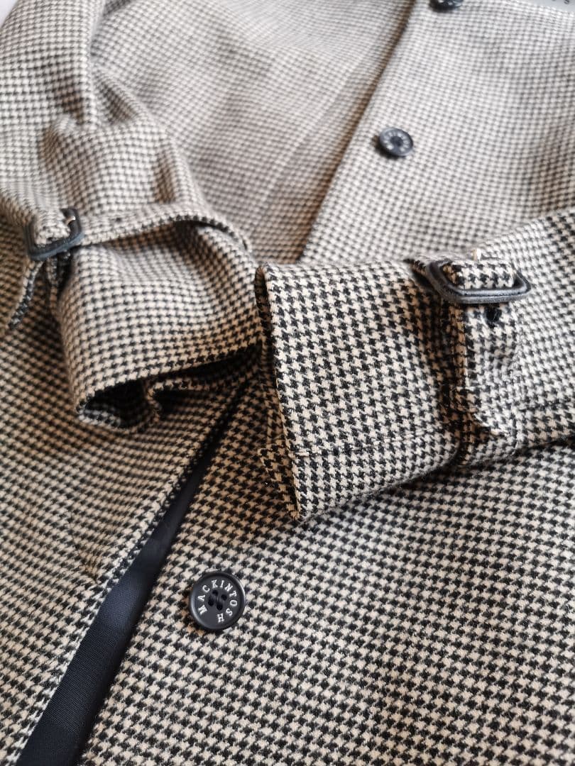 ★MACKINTOSH ★千鳥格子柄 　 　　　★ウールコート ★美品★定価9万