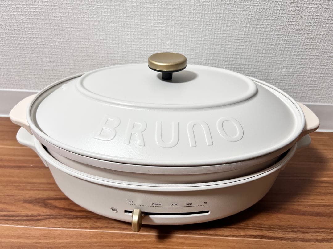 BRUNO オーバルホットプレート　アイボリー