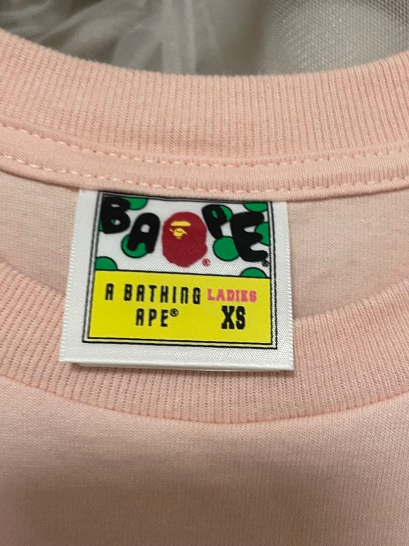 A BATHING APE APE Tシャツ XS 美品 ピンク エイプ