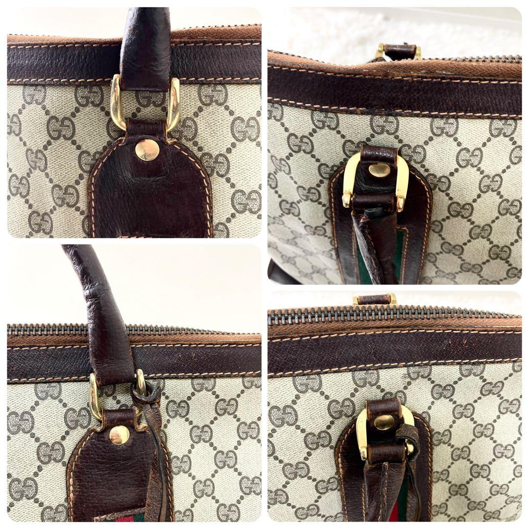 グッチ　GUCCI ボストンバッグ　旅行カバン　大容量　シェリーライン