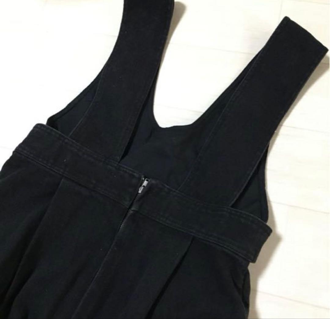新品　PINUE デニム　フリンジ　ジャンパースカート